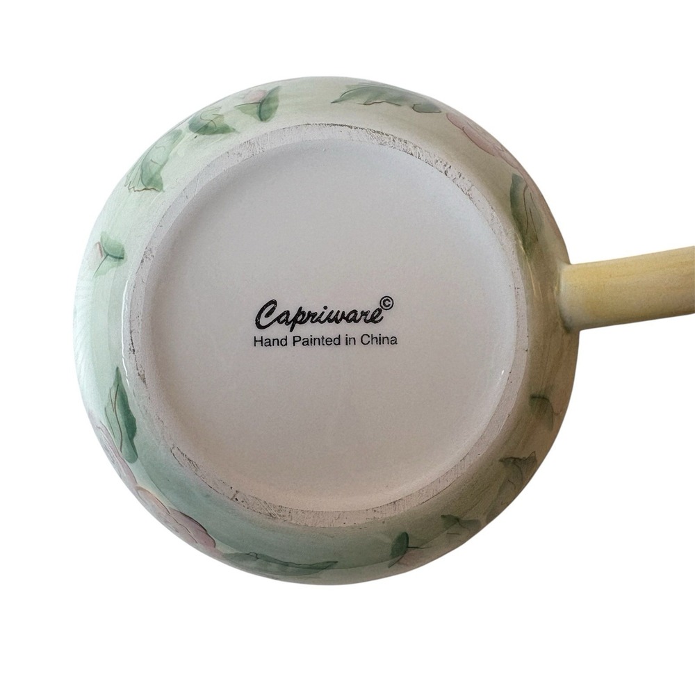 Capriware Ceramic Teapot Tea For One Ivory Pink Roses - Picture 5 of 5